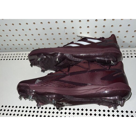 Adidas AdiZero Afterburner 8 Mens Metal Baseball Cleats Size 7 Maroon H00977 - Picture 6 of 8